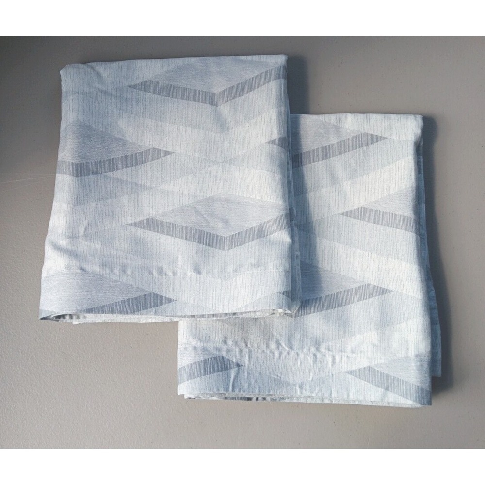 2‎ JCPenney Pillowcases Sham KING Gray 3D Geometric Zipper Urban Vintage Retro